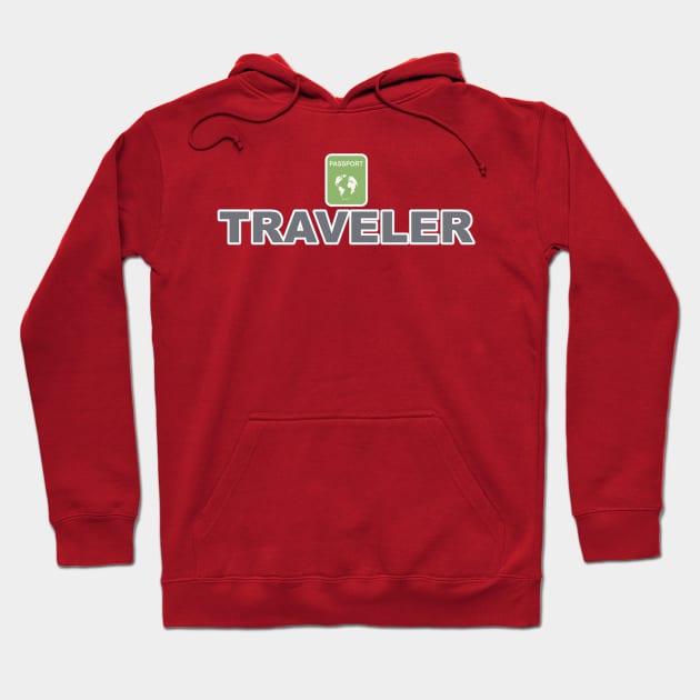 Traveler Jetsetter Globetrotter World Freelancer Hoodie by Grassroots Green